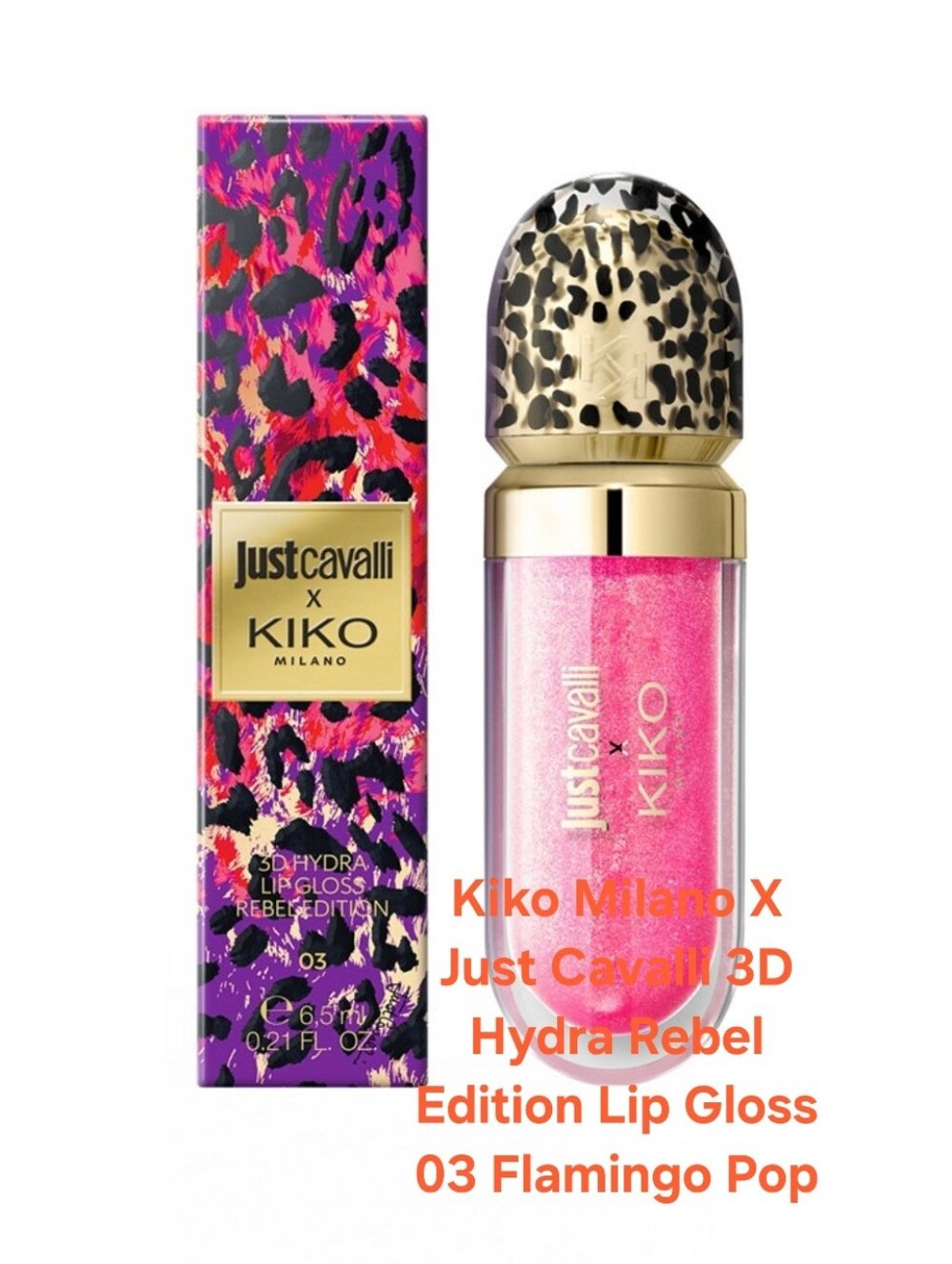 kiko milano 3d Just Kavali hydra lip gloss rebel edition 03 Flamingo Pop. BNIB